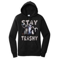 Stay Trashy Funny Raccoon Opossum Skunk Women's Pullover Hoodie