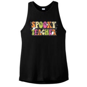 Spooky Teacher Festive Halloween Cute Ladies PosiCharge Tri-Blend Wicking Tank