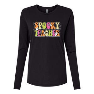 Spooky Teacher Festive Halloween Cute Womens Cotton Relaxed Long Sleeve T-Shirt