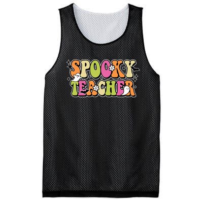 Spooky Teacher Festive Halloween Cute Mesh Reversible Basketball Jersey Tank