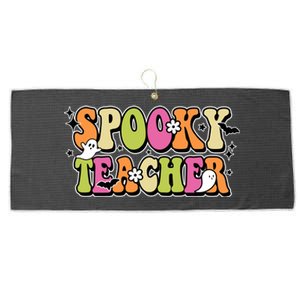 Spooky Teacher Festive Halloween Cute Large Microfiber Waffle Golf Towel