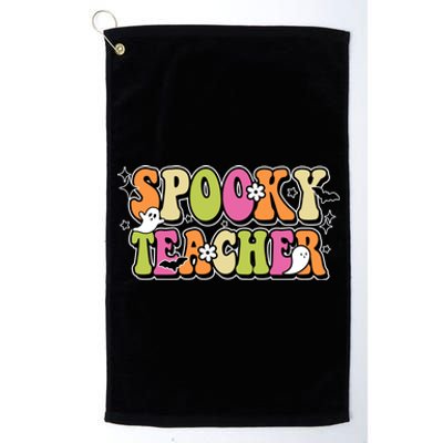 Spooky Teacher Festive Halloween Cute Platinum Collection Golf Towel