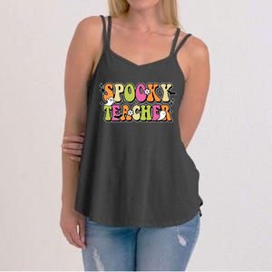 Spooky Teacher Festive Halloween Cute Women's Strappy Tank