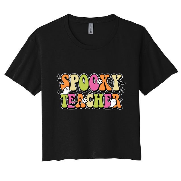 Spooky Teacher Festive Halloween Cute Crop Top