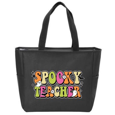 Spooky Teacher Festive Halloween Cute Zip Tote Bag