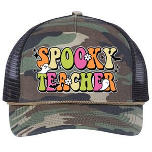 Spooky Teacher Festive Halloween Cute Retro Rope Trucker Hat Cap