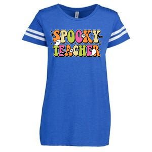 Spooky Teacher Festive Halloween Cute Enza Ladies Jersey Football T-Shirt