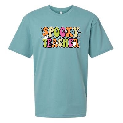 Spooky Teacher Festive Halloween Cute Sueded Cloud Jersey T-Shirt