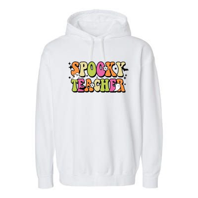 Spooky Teacher Festive Halloween Cute Garment-Dyed Fleece Hoodie