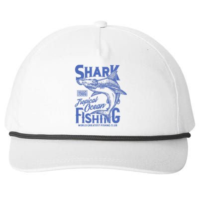 Shark Tropical Fishing World Greatest Fishing Club Snapback Five-Panel Rope Hat