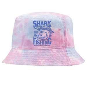 Shark Tropical Fishing World Greatest Fishing Club Tie-Dyed Bucket Hat