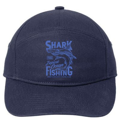 Shark Tropical Fishing World Greatest Fishing Club 7-Panel Snapback Hat