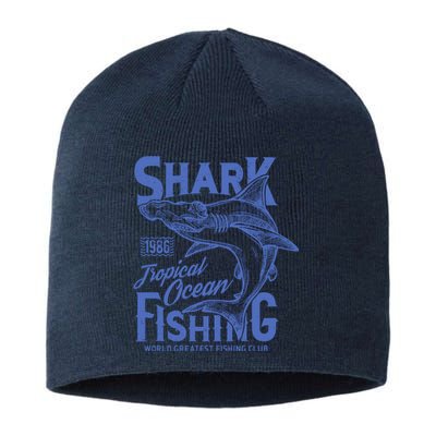 Shark Tropical Fishing World Greatest Fishing Club Sustainable Beanie