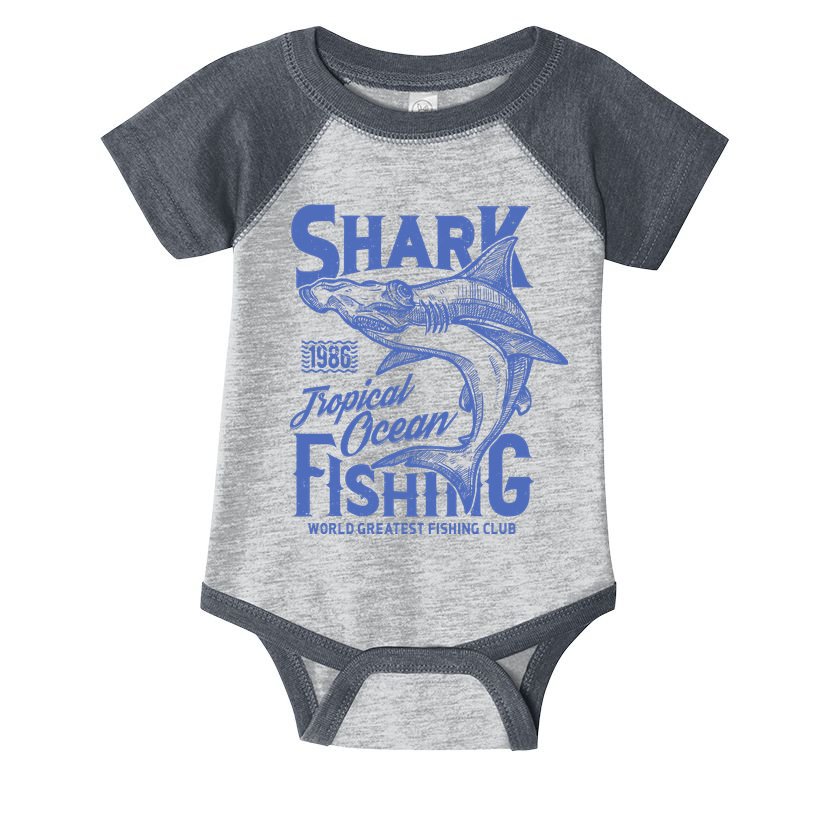 Shark Tropical Fishing World Greatest Fishing Club Infant Baby Jersey Bodysuit
