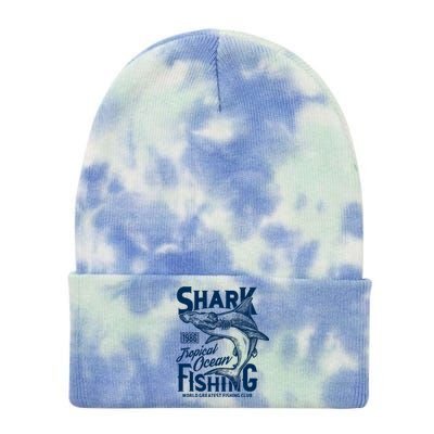 Shark Tropical Fishing World Greatest Fishing Club Tie Dye 12in Knit Beanie