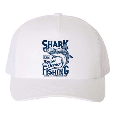 Shark Tropical Fishing World Greatest Fishing Club Yupoong Adult 5-Panel Trucker Hat