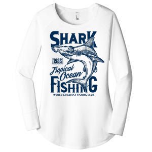 Shark Tropical Fishing World Greatest Fishing Club Women's Perfect Tri Tunic Long Sleeve Shirt