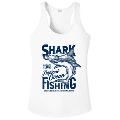 Shark Tropical Fishing World Greatest Fishing Club Ladies PosiCharge Competitor Racerback Tank