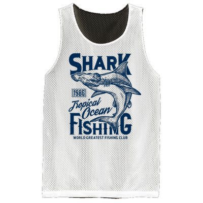 Shark Tropical Fishing World Greatest Fishing Club Mesh Reversible Basketball Jersey Tank