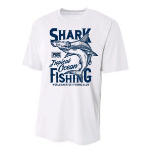 Shark Tropical Fishing World Greatest Fishing Club Performance Sprint T-Shirt