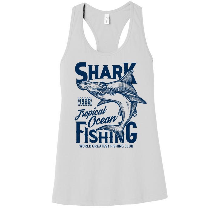 Shark Tropical Fishing World Greatest Fishing Club Women's Racerback Tank