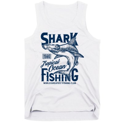 Shark Tropical Fishing World Greatest Fishing Club Tank Top