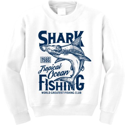 Shark Tropical Fishing World Greatest Fishing Club Kids Sweatshirt