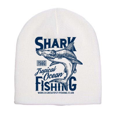 Shark Tropical Fishing World Greatest Fishing Club Short Acrylic Beanie