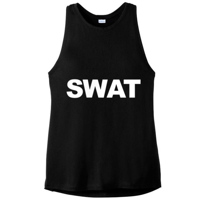 SWAT Team Front Back Print SWAT Team Ladies PosiCharge Tri-Blend Wicking Tank