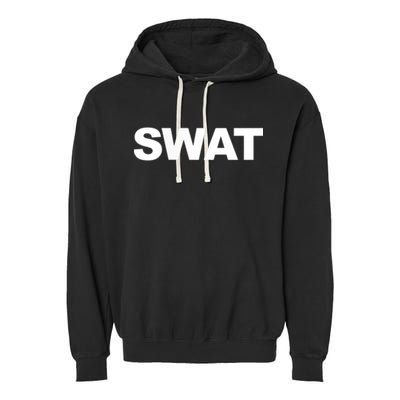 SWAT Team Front Back Print SWAT Team Garment-Dyed Fleece Hoodie