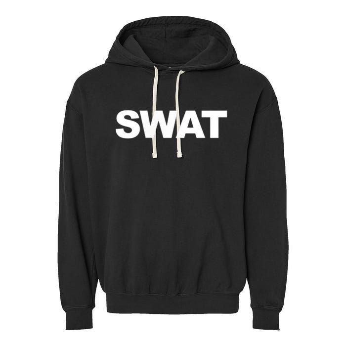 SWAT Team Front Back Print SWAT Team Garment-Dyed Fleece Hoodie