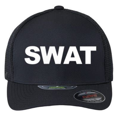 SWAT Team Front Back Print SWAT Team Flexfit Unipanel Trucker Cap