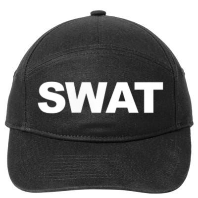 SWAT Team Front Back Print SWAT Team 7-Panel Snapback Hat