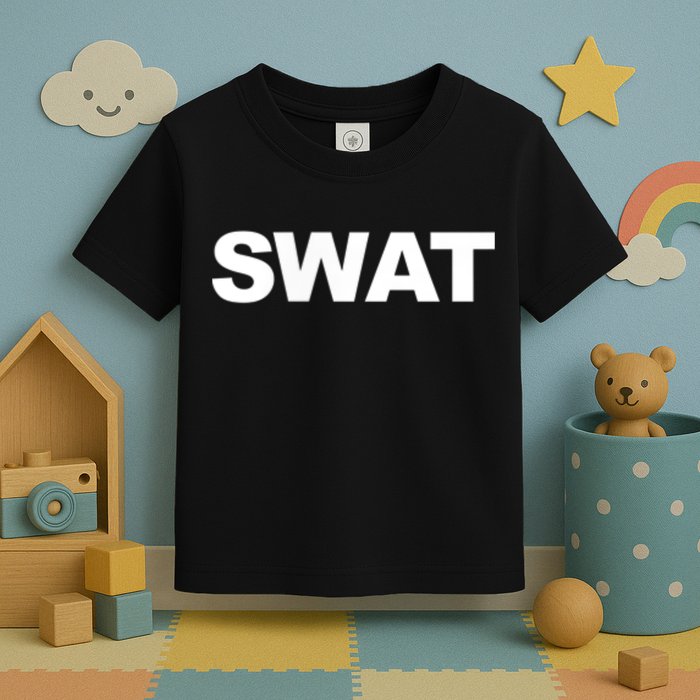 SWAT Team Front Back Print SWAT Team Toddler T-Shirt