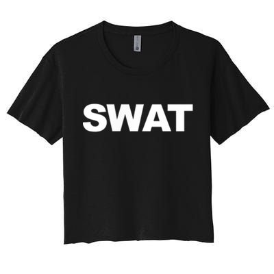 SWAT Team Front Back Print SWAT Team Crop Top