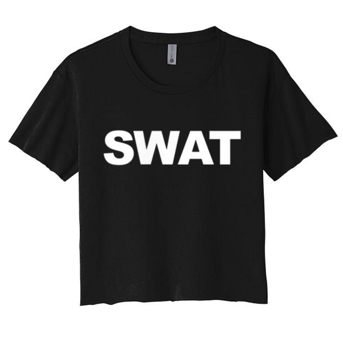 SWAT Team Front Back Print SWAT Team Crop Top