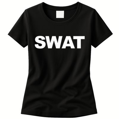 SWAT Team Front Back Print SWAT Team Womens T-Shirt