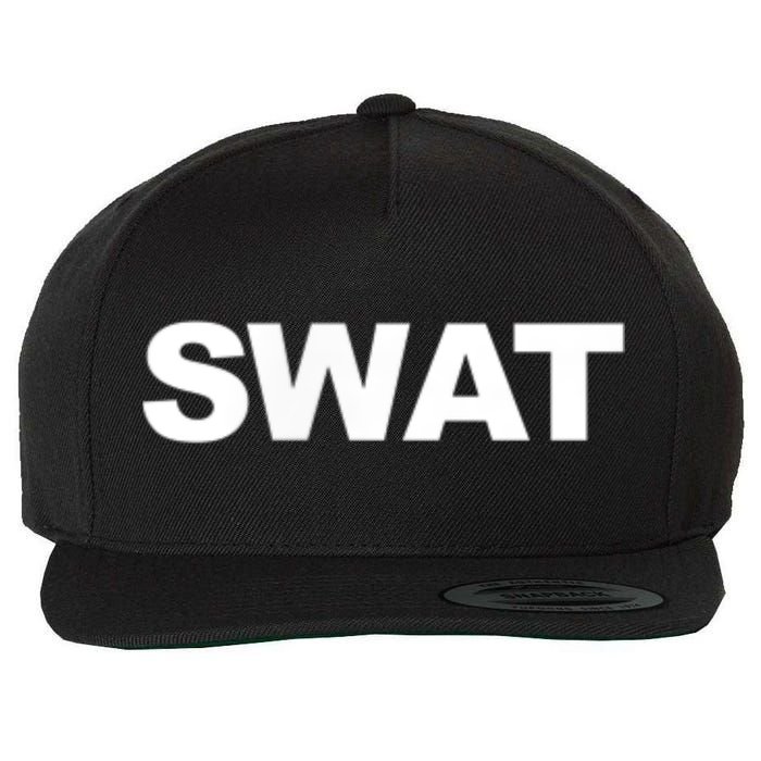SWAT Team Front Back Print SWAT Team Wool Snapback Cap