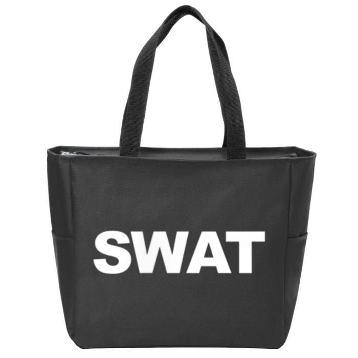 SWAT Team Front Back Print SWAT Team Zip Tote Bag