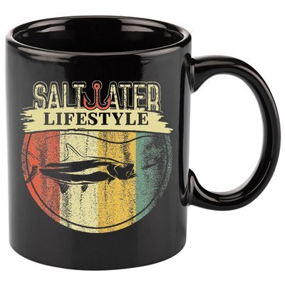 Saltwater Tarpon Fishing Sport Game Fish Lover Fisherman 11oz C Handle Ceramic Mug