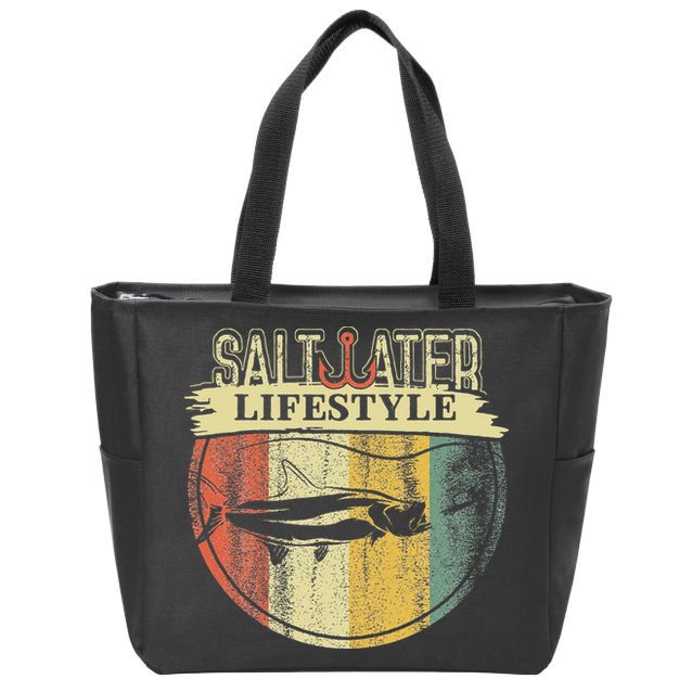 Saltwater Tarpon Fishing Sport Game Fish Lover Fisherman Zip Tote Bag