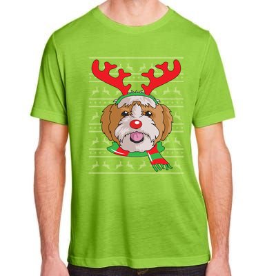 Shih Tzu Gift Reindeer Christmas Gift Top Adult ChromaSoft Performance T-Shirt