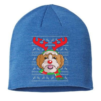 Shih Tzu Gift Reindeer Christmas Gift Top Sustainable Beanie