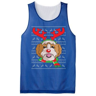 Shih Tzu Gift Reindeer Christmas Gift Top Mesh Reversible Basketball Jersey Tank