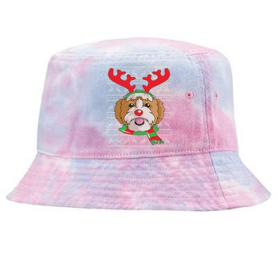 Shih Tzu Gift Reindeer Christmas Gift Top Tie-Dyed Bucket Hat