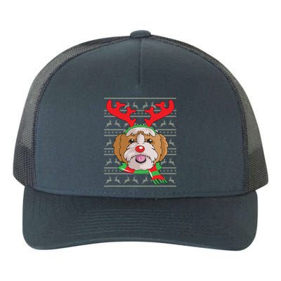 Shih Tzu Gift Reindeer Christmas Gift Top Yupoong Adult 5-Panel Trucker Hat