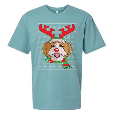 Shih Tzu Gift Reindeer Christmas Gift Top Sueded Cloud Jersey T-Shirt