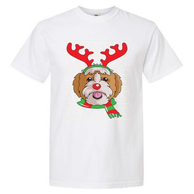 Shih Tzu Gift Reindeer Christmas Gift Top Garment-Dyed Heavyweight T-Shirt