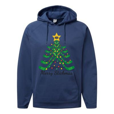 Stick Tree Gift Performance Fleece Hoodie