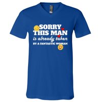 Sorry This Guy Is Already Taken By A Fantastic Gift V-Neck T-Shirt